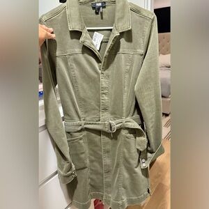 NEVER WORN Paige Brand ANESSA LS DRESS SEAMING-VINTAGE GREEN FOREST. Size 6